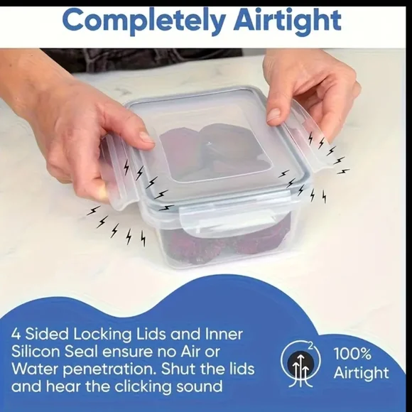 48 Piece Airtight Food Storage Container Set - Clear - Picture 4 of 4